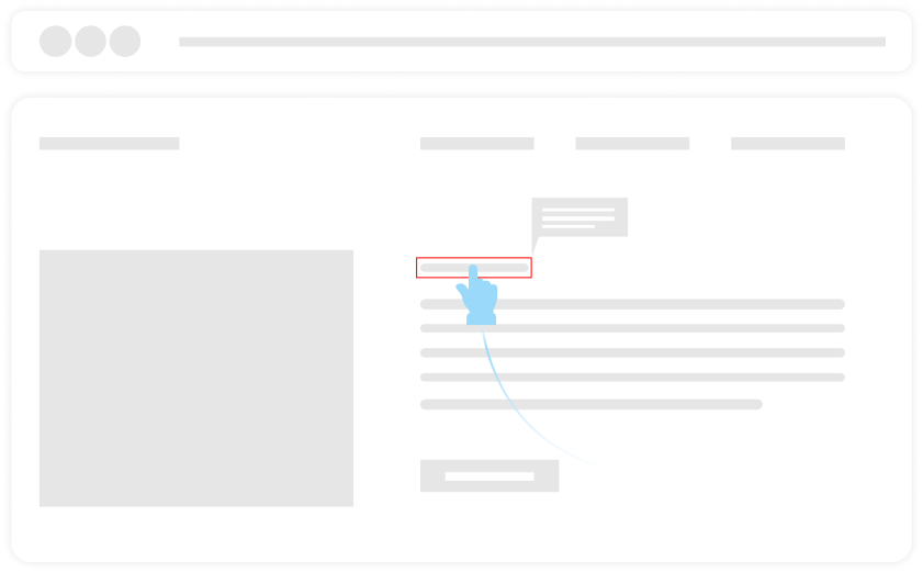 Cursor interacting with a simulated digital interface.